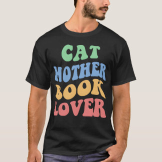 Kat Moeder Boek Liefhebber grappig T-shirt