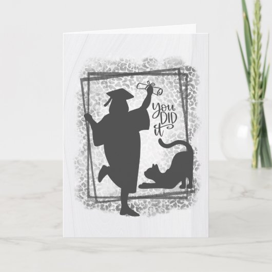 Kat Moeder Chic Minimalistisch Grappig College Afs Kaart (Voorkant)