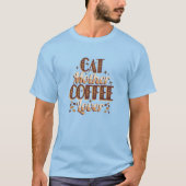 Kat Moeder Coffeeliefhebber T-shirt (Voorkant)