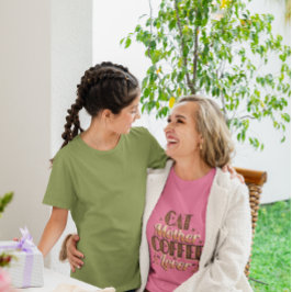 Kat Moeder Coffeeliefhebber T-shirt