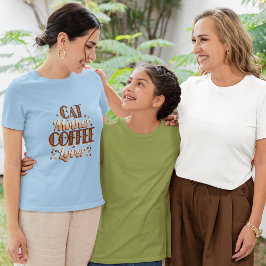 Kat Moeder Coffeeliefhebber T-shirt