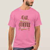 Kat Moeder Coffeeliefhebber T-shirt (Voorkant)