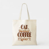 Kat Moeder Coffeeliefhebber Tote Bag (Achterkant)