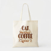 Kat Moeder Coffeeliefhebber Tote Bag (Voorkant)