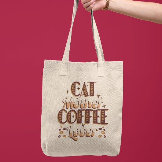Kat Moeder Coffeeliefhebber Tote Bag