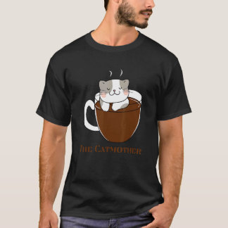 Kat Moeder De Katmoeder Gekke Koffie Kat Moeder Ki T-shirt