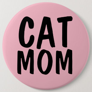 KAT MOEDER GROOT Roze Ronde Button 6,0 Cm