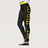 Kat Moeder Huisdier Liefhebber Script Tekst Gele S Leggings (Links)