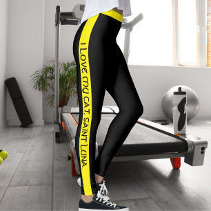 Kat Moeder Huisdier Liefhebber Script Tekst Gele S Leggings