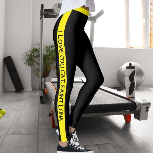 Kat Moeder Huisdier Liefhebber Script Tekst Gele S Leggings