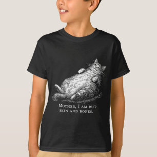 Kat moeder ik ben maar huid en botten voor vrouwen t-shirt