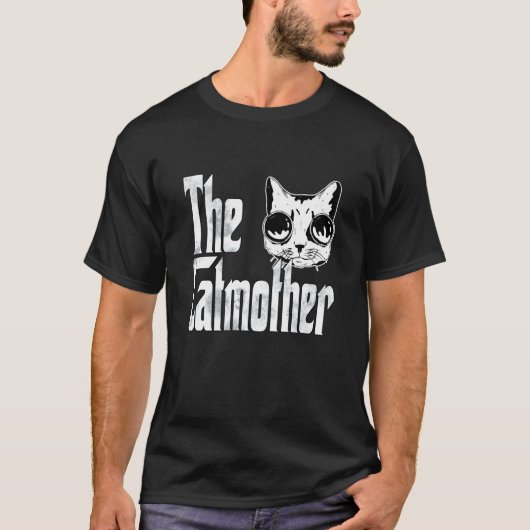Kat Moeder Katmoeder Bril Kat Moeder Poes Moeder T-shirt (Voorkant)