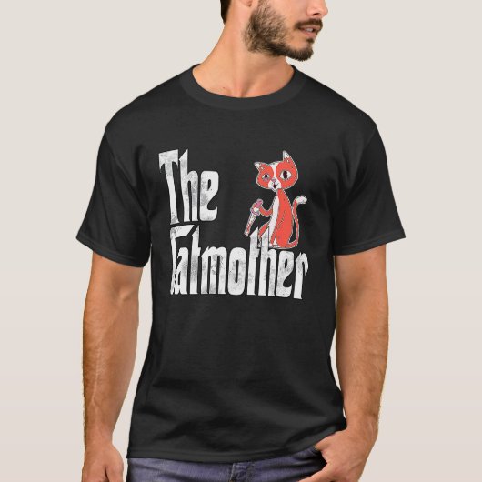 Kat Moeder Katmoeder Gekke Mes Kat Moeder Kitten M T-shirt (Voorkant)