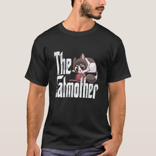 Kat Moeder Katmoeder Kraai Cute Kat Moeder Kitty M T-shirt (Voorkant)