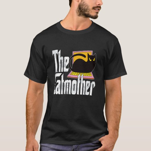 Kat Moeder Katmoeder Kraai Zwarte Kat Moeder Kitte T-shirt (Voorkant)