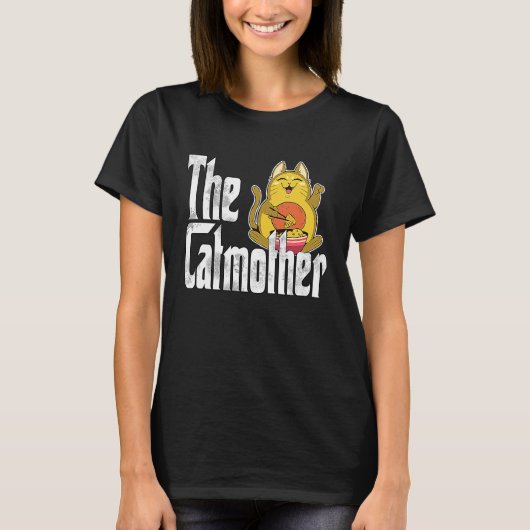Kat Moeder Katmoeder Voedsel Kat Moeder Kitten Moe T-shirt (Voorkant)
