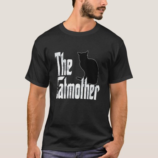 Kat Moeder Katmoeder Zwarte Kat Moeder Kitten Mama T-shirt (Voorkant)