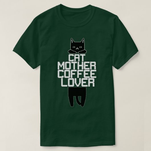 Kat moeder koffie 76 t-shirt (Design voorkant)