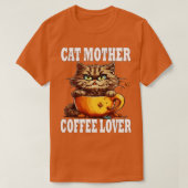 Kat Moeder Koffie Lover 160 T-shirt (Design voorkant)