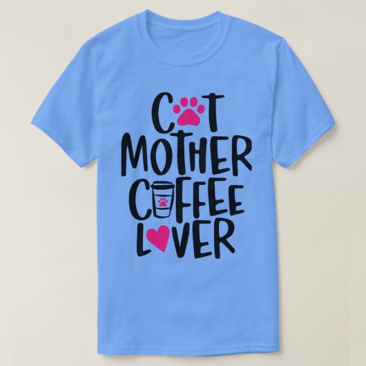 Kat moeder koffie Lover 243 T-shirt (Design voorkant)