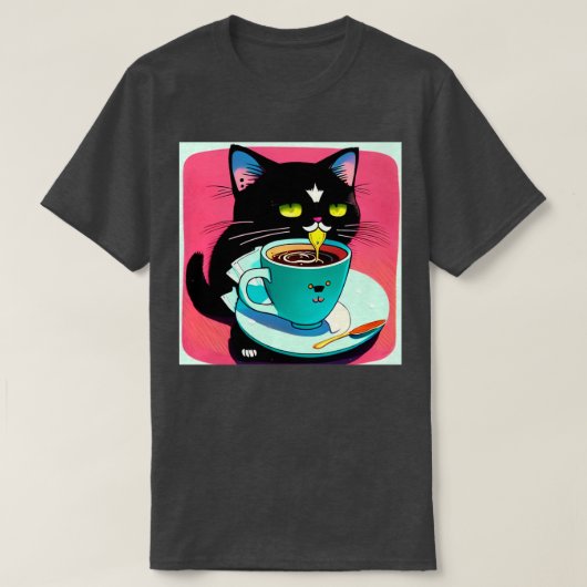 Kat moeder koffie Lover 261 T-shirt (Design voorkant)