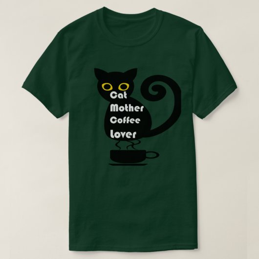 Kat moeder koffie Lover 265 T-shirt (Design voorkant)