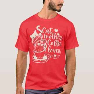 Kat Moeder Koffie Lover 83 T-shirt