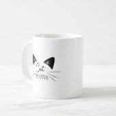Kat Moeder Liefhebber Moeder Mam Kat Schattige Fun Koffiemok (Voorkant links)