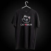 Kat Moeder Liefhebber Moeder Mam Kat Schattige Fun T-shirt