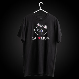 Kat Moeder Liefhebber Moeder Mam Kat Schattige Fun T-shirt