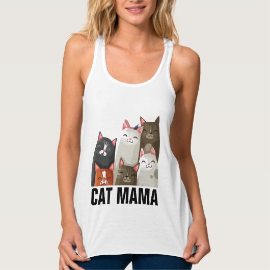 KAT MOEDER MAMA T-SHIRTS & TANKTOPS (Voorkant)