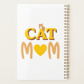 Kat Moeder Met Oranje Tabby Ongedateerd Planner (Achterkant)