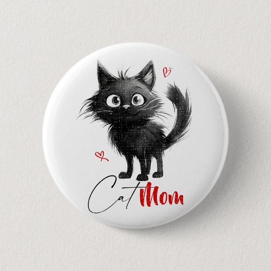 Kat Moeder Moederdag Cadeaus Ronde Button 5,7 Cm (Voorkant)