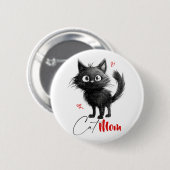 Kat Moeder Moederdag Cadeaus Ronde Button 5,7 Cm (Voorkant /achterkant)