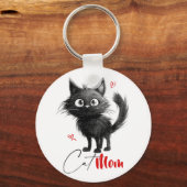 Kat Moeder Moederdag Cadeaus Sleutelhanger (Voorkant)