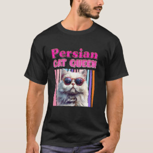Kat Moeder PERZISCHE KAT KONINGIN Perzische Katten T-shirt