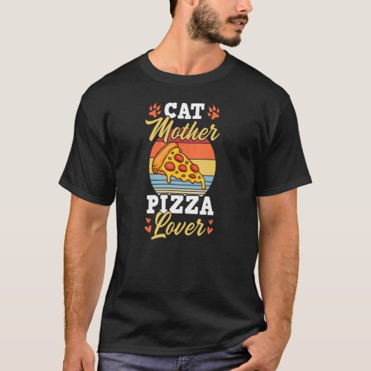 Kat Moeder Pizza Kat Moeder Moederdag T-shirt (Voorkant)