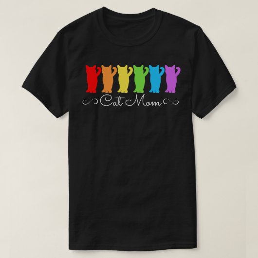 Kat Moeder Regenboog T-shirt (Design voorkant)