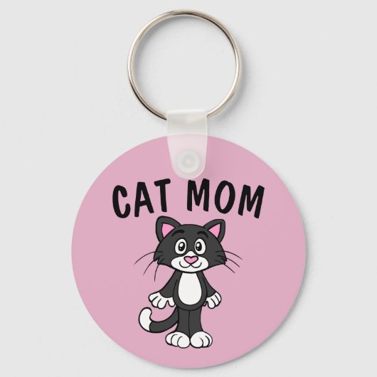 KAT MOEDER ROZE SLEUTELHANGER (Voorkant)