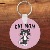 KAT MOEDER ROZE SLEUTELHANGER (Voorkant)