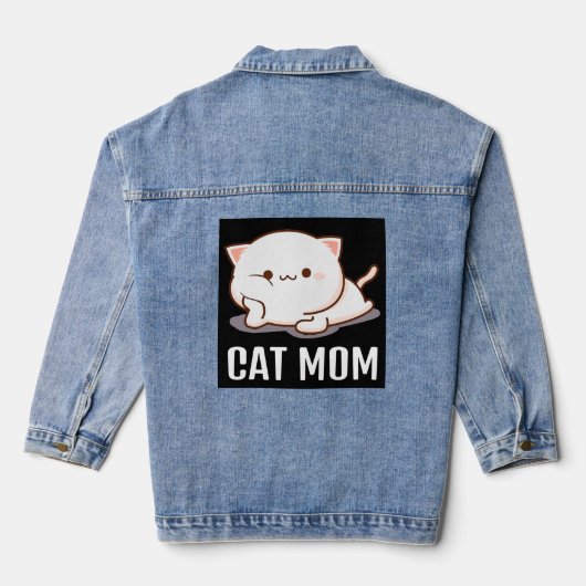 KAT MOEDER SCHATTIGE DENIM JAS JACKET (Achterkant)