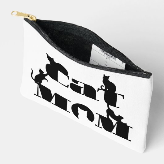 Kat Moeder Silhouet Typografie Etui (Open)