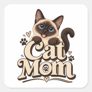Kat Moeder Sticker Grappig Cadeau Kat Liefhebb