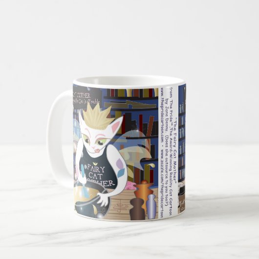 Kat-moeder van de Pride-Cartoon... Mok (Voorkant links)