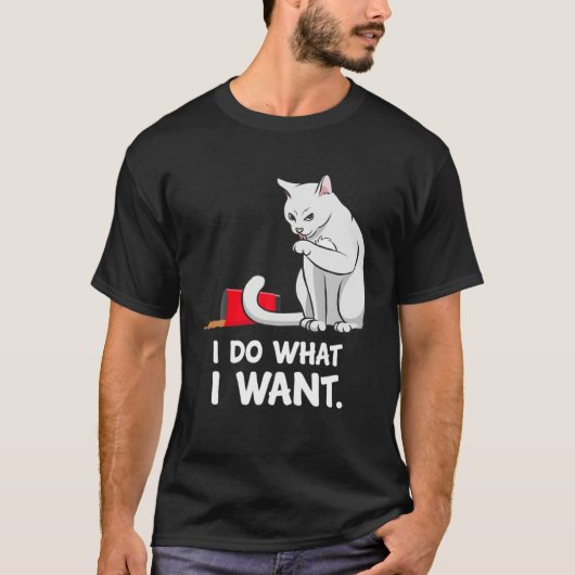 Kat Moeder Vrouwen Ik Doe Wat Ik Wil Kat T-shirt (Voorkant)