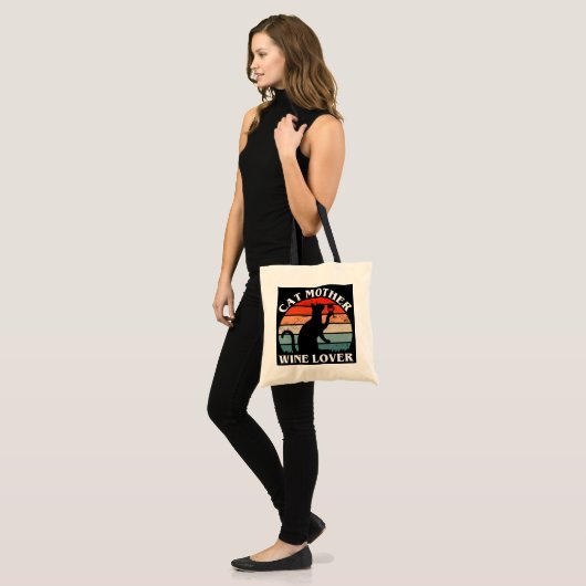 Kat Moeder Wijn Lover  Kat Eigenaar wijn en Wijn Tote Bag (Voorkant (model))