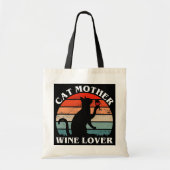 Kat Moeder Wijn Lover  Kat Eigenaar wijn en Wijn Tote Bag (Voorkant)