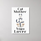 Kat Moeder Yoga Liefhebber illustratie Canvas Afdruk (Voorkant)