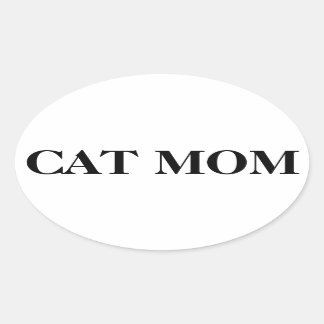 Kat Moederstickers Ovale Sticker