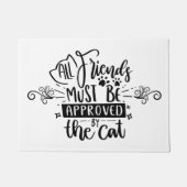 Kat moet bezoekers goedkeuren | Schattige welkom Deurmat (Voorkant)